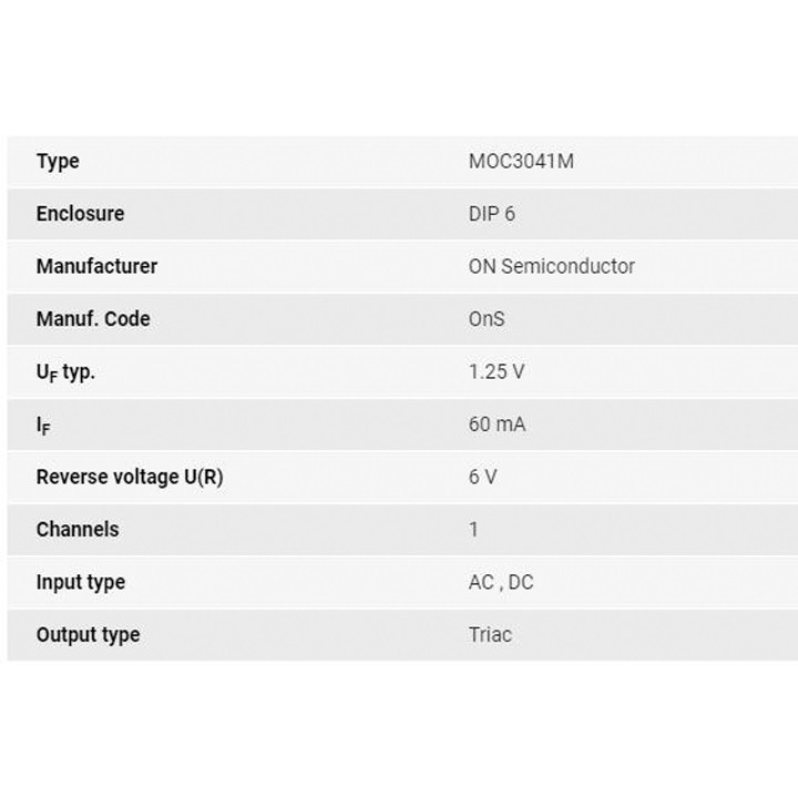 IC Chức Năng MOC3041 DIP6 Chất Lượng