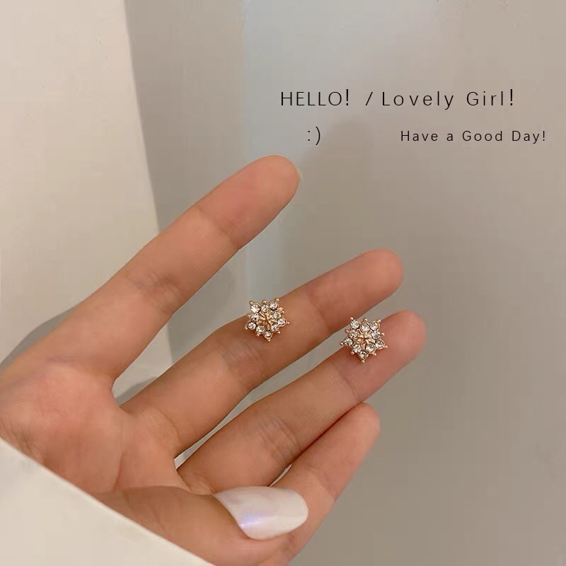 Khuyên tai hình ngôi sao đính đá lấp lánh H34