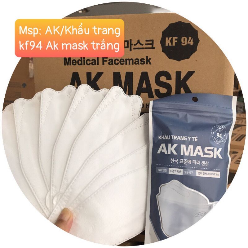 Thùng 300 chiếc Khẩu trang 4 Lớp KF94 AK MASK công nghệ Hàn Quốc Hàng chính hãng công ty Hùng Hưng