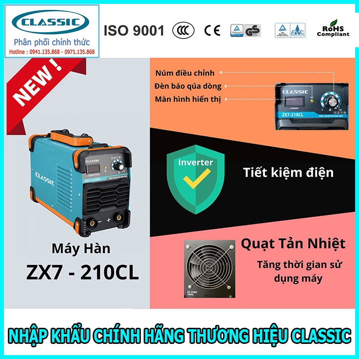 Mở hộp MÁY HÀN QUE inverter Classic ZX7-210CL | Máy hàn dùng xưởng