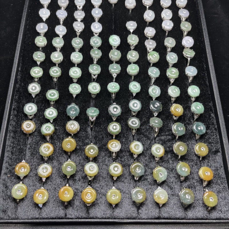 Nhẫn Bạc S925 Đồng Điếu Jade A - Nhẫn Freesize Tuỳ Chỉnh - Cầu Tài Lộc, Bình An May Mắn