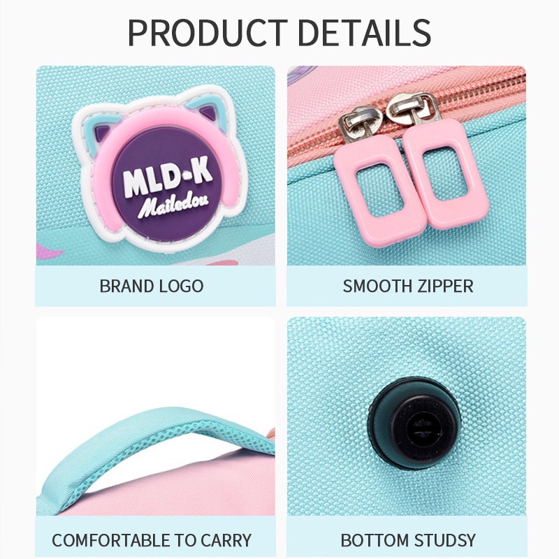 Ba Lô Đi Học In Hoạt Hình Khủng Long / Kỳ Lân Dễ Thương Cho Bé