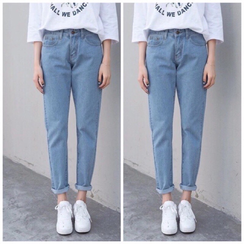 baggy nữ ống nhỏ hình thật trải sàn