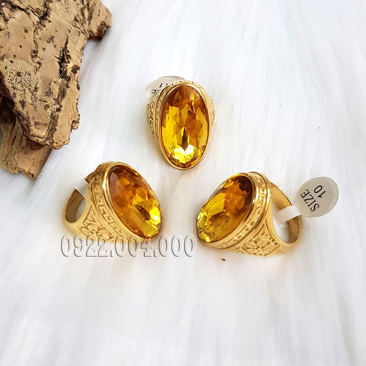 Nhẫn nam đá đen to, bự và dài.