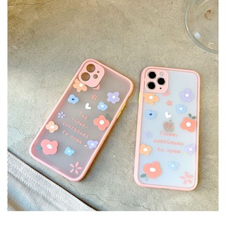 Ốp iPhone hoa nhí viền hồng bảo vệ camera iPhone 7 8 7 Plus 8 Plus X Xs Xr XsMax iPhone 11 11 Pro 11 Promax Cú Mèo Case