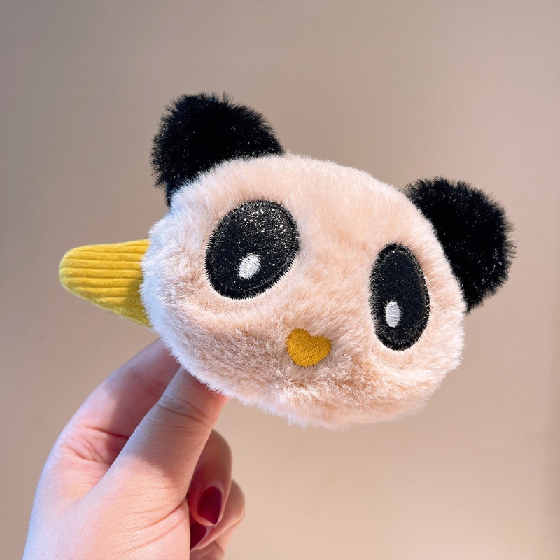 Dây Cột Tóc Co Giãn Hình Gấu Trúc Hoạt Hình Nhồi Bông Đáng Yêu