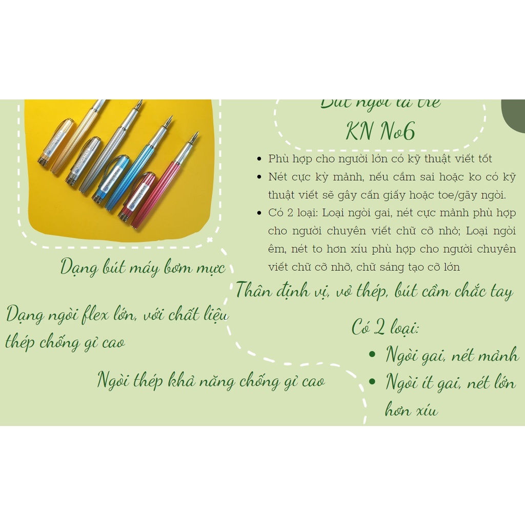 Bút máy lá tre KN No6