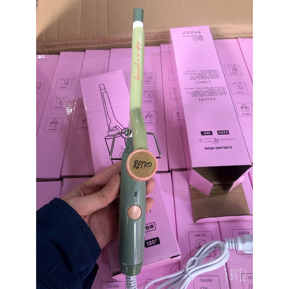 Máy uốn tóc tự động thông minh chống bỏng chất liệu gốm sứ đường kính uốn RETRO - bảo hành 12 tháng