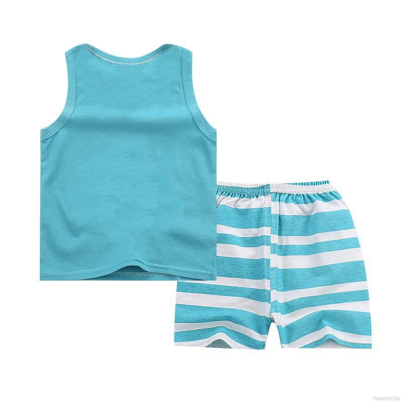 Bộ áo sát nách + quần đùi mùa hè cho bé trai và bé gái