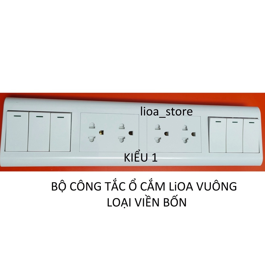 BỘ CÔNG TẮC Ổ CẮM LiOA - LOẠI VIỀN BỐN LẮP CHÌM.
