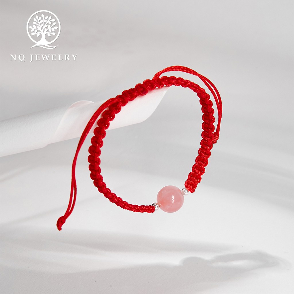 Vòng thắt dây đỏ phối 1 hạt - NQ Jewelry