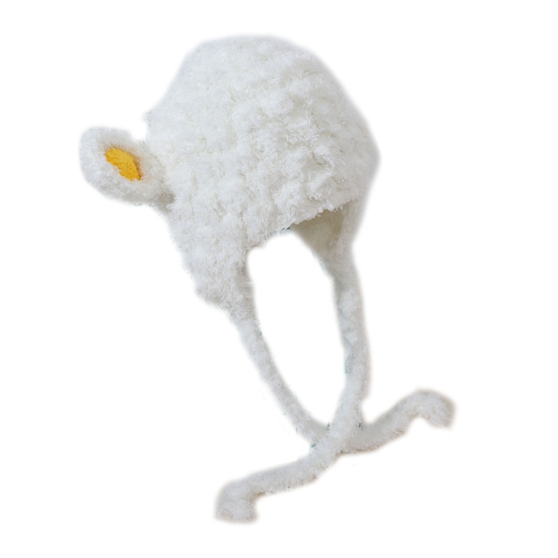 Mũ Len Dệt Kim Mềm Mại Dày Dặn Giữ Ấm Tai Dễ Thương Cho Bé