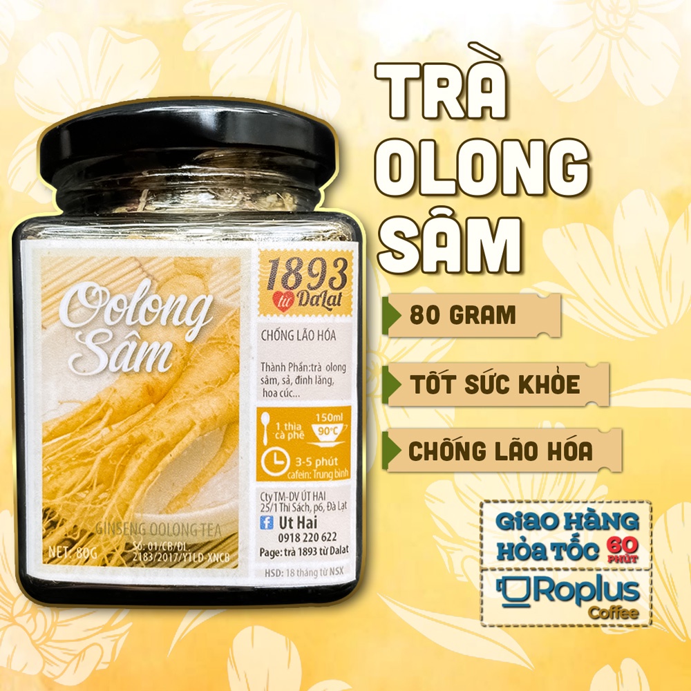 Trà Olong Sâm Đà Lạt 1893 cao cấp, tốt cho sức khỏe