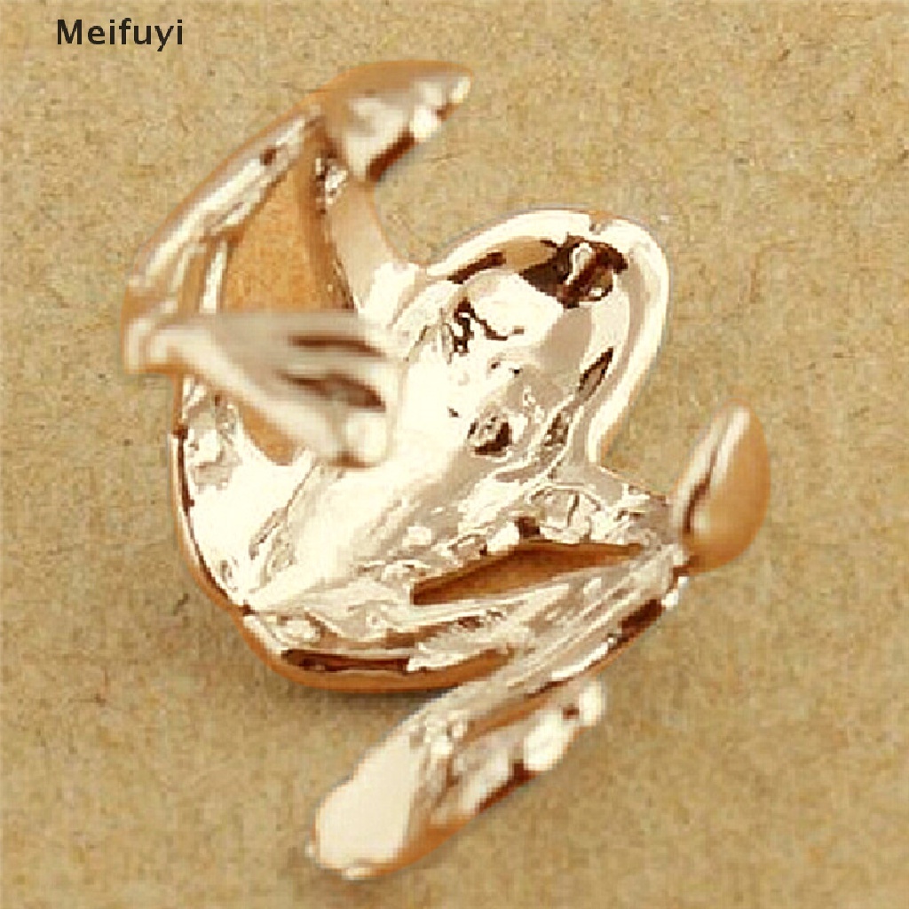 [Meifuyi] Fashion 1Pcs Punk Gold Plated Cute Frog Cuff Ear Clip Wrap Earring Retro Jewelry COD