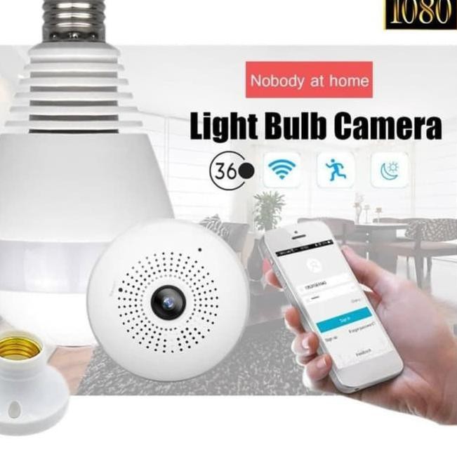 Camera Ip Wifi V380 Hình Bóng Đèn 360 Độ