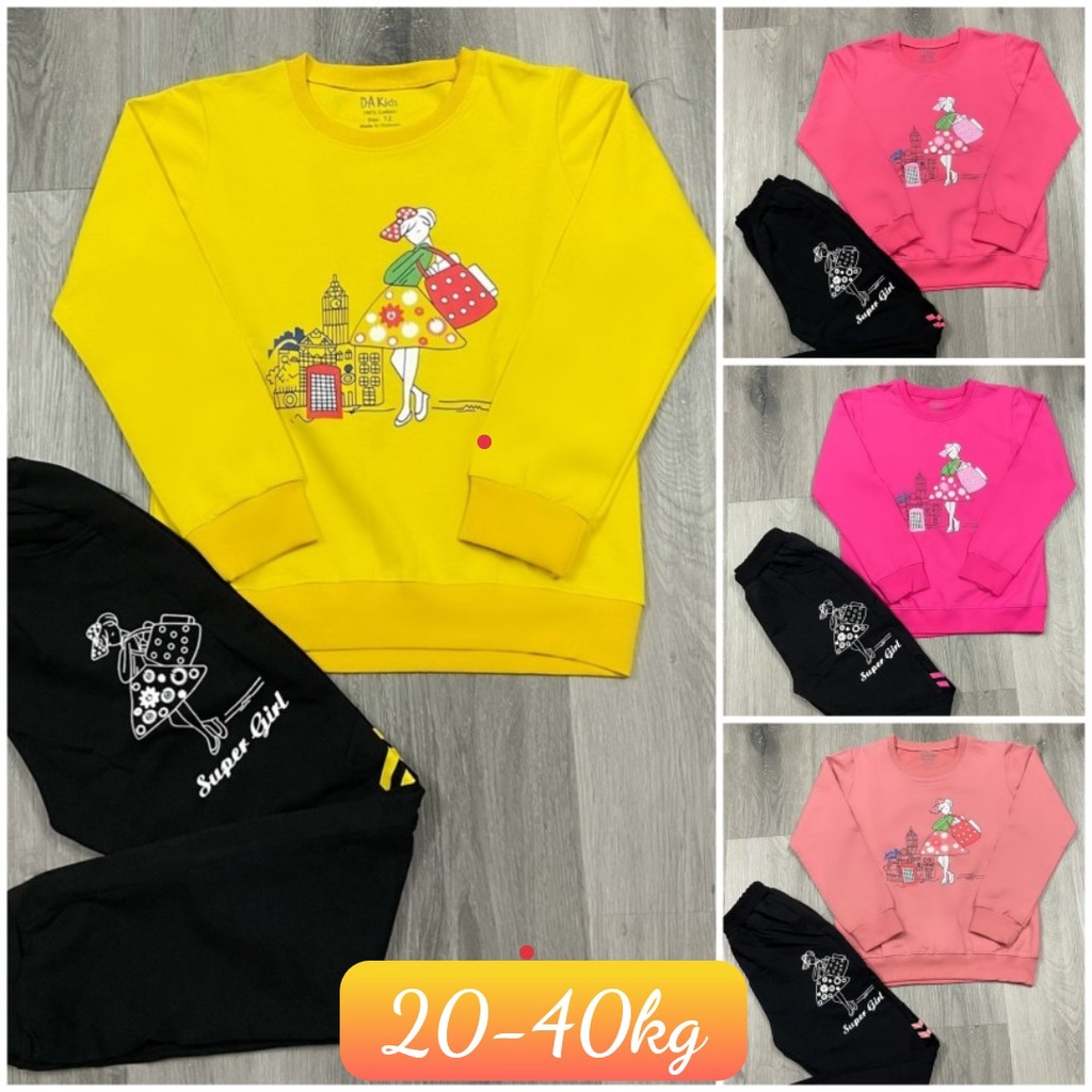 Bộ Da Cá bé gái ( Hàng Công ty)  size Đại 20-40kg chất da cá đẹp dày dặn