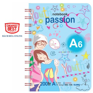 Sổ lò xo kép KLONG A6 200tr offset 70/76; MS: 936