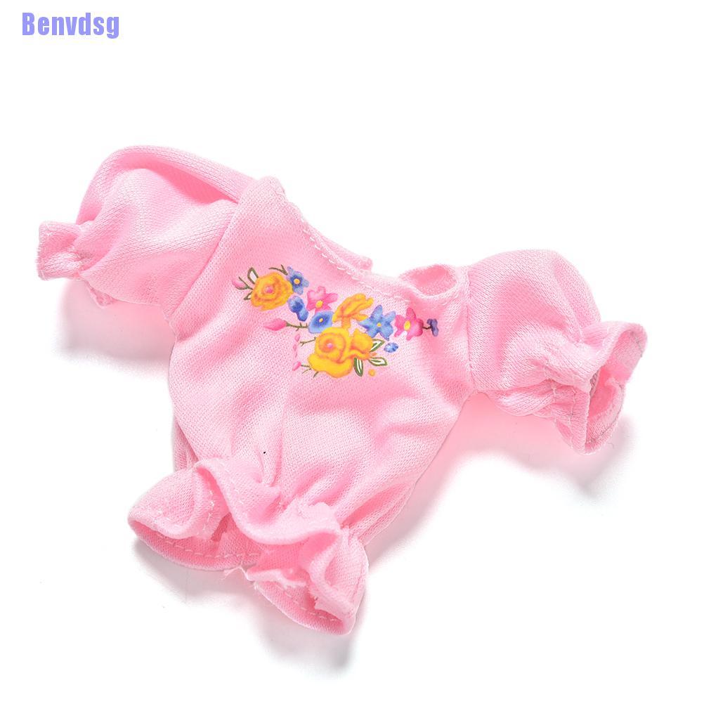 Set 2 Món Áo Thun Màu Hồng + Chân Váy Jean Xanh Cho Búp Bê Barbie