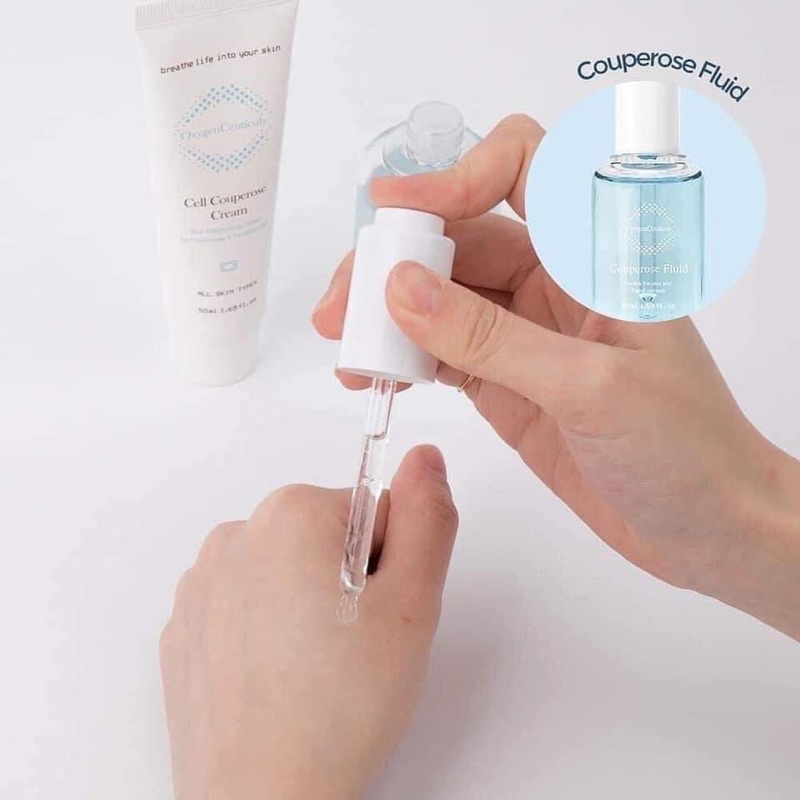 Tinh chất thải độc và siêu hồi phục da bị mao mạch Oxygen couperose fluild - Hàng chính hãng