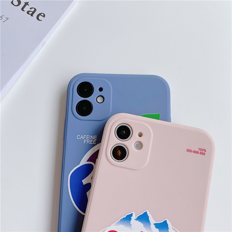 Ốp điện thoại silicon màu trơn hình Fanta iPhone 6 6S 7 8 Plus iPhone X XS MAX XR iPhone 12 Pro Max 12 Mini