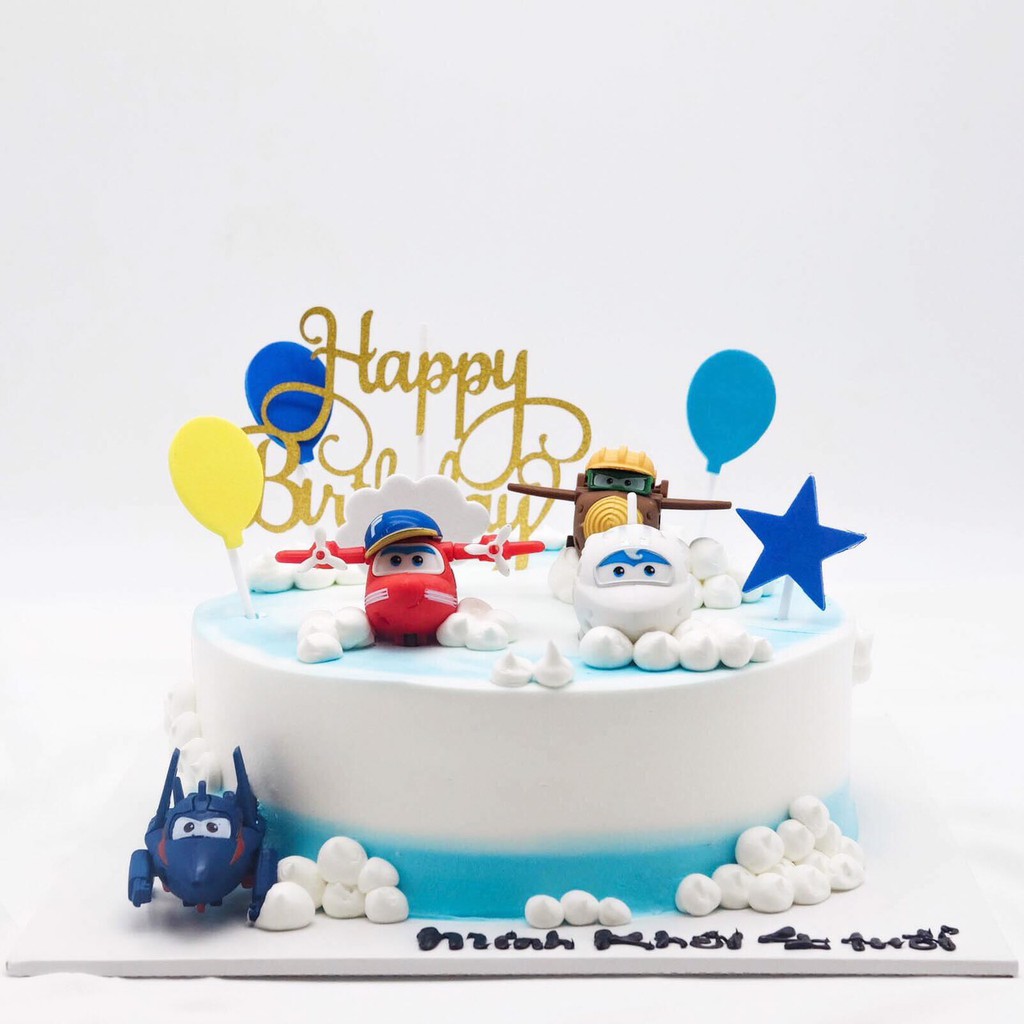 Bộ máy bay siêu đẳng trang trí bánh kem