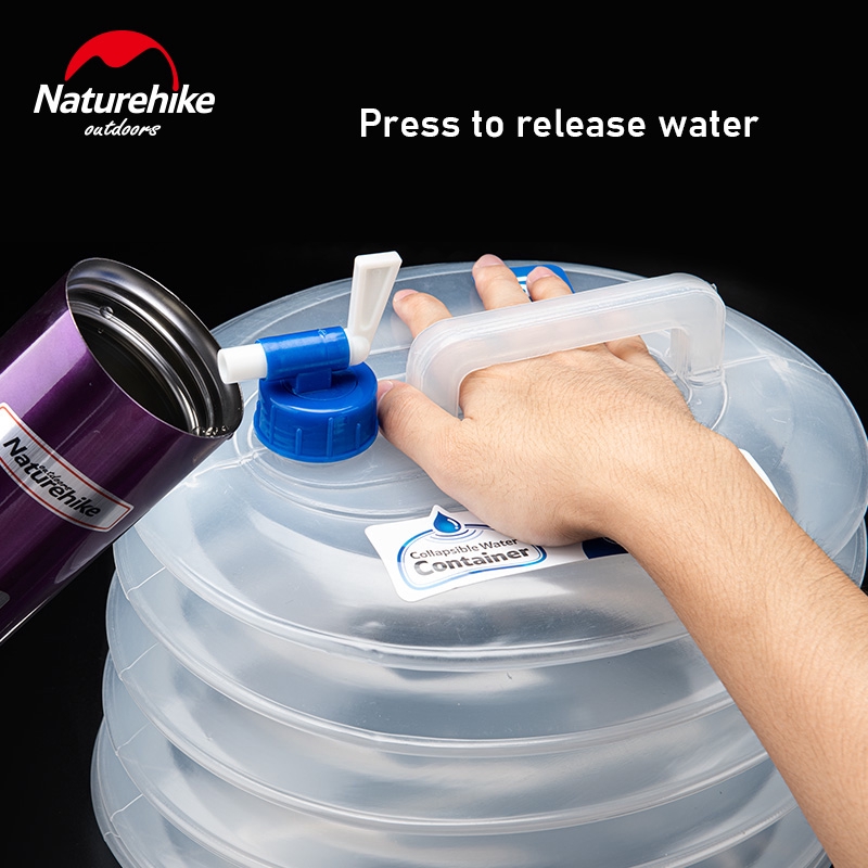 Thùng Đựng Nước Naturehike NH14S002-T Có Thể Gấp Gọn Làm Bằng Nhựa PE Dành Cho Các Hoạt Động Ngoài Trời