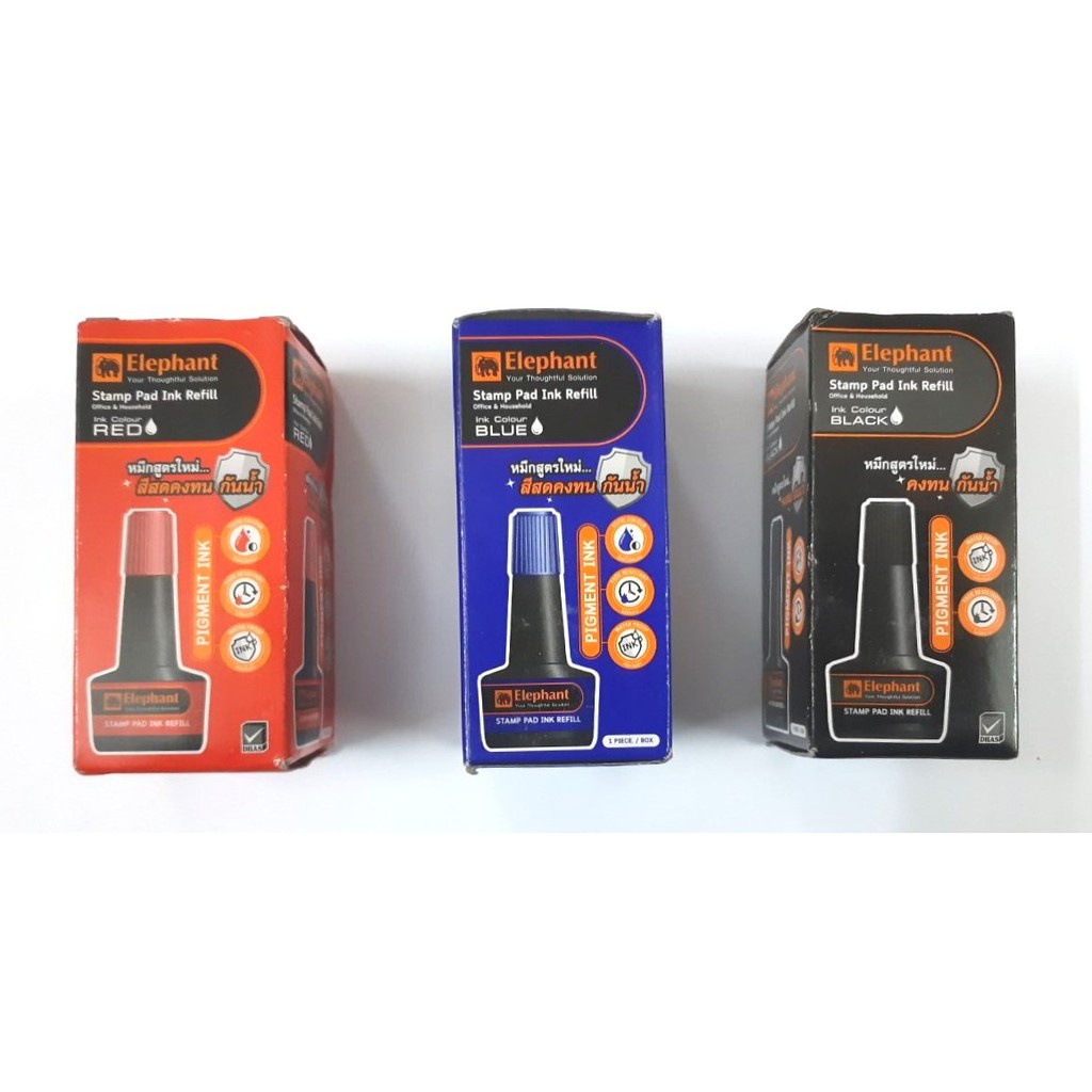 Tampon khay mực dấu lăn tay, đóng dấu ELEPHANT Thái Lan