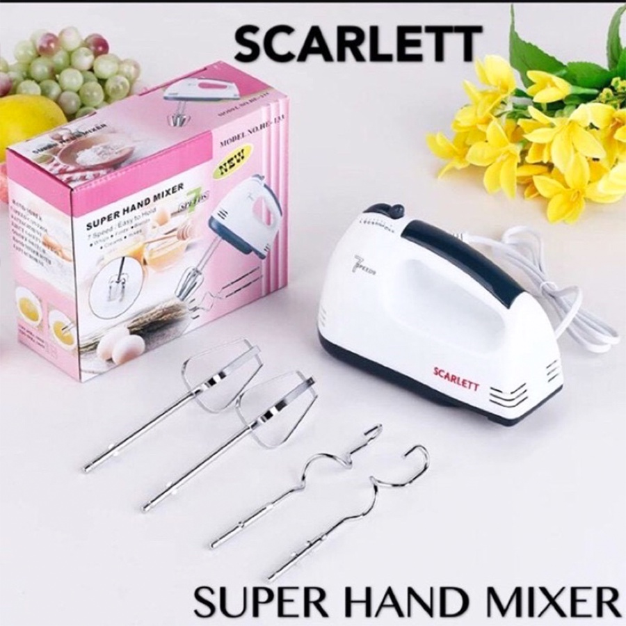 Máy Đánh Trứng Cầm Tay 7 Tốc Độ - Máy Đánh Trứng Scarlett Công suất 180W