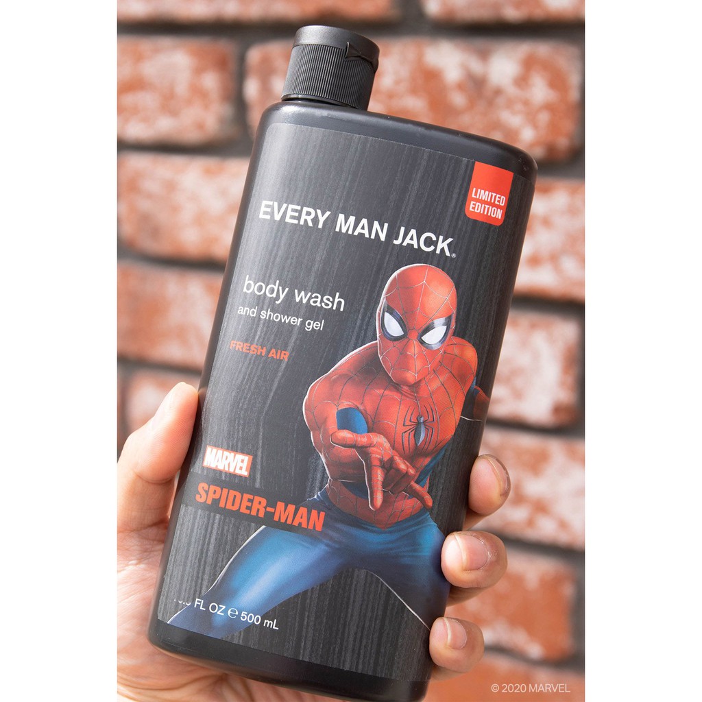 [MARVEL] Sữa Tắm Every Man Jack Fresh Air Marvel Spider-Man Limited Edition 500ML