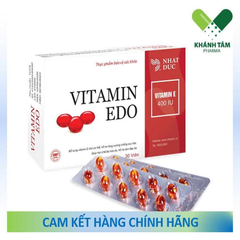Vitamin EDO (Hộp 30 viên) - Vitamin E đỏ, Enat 400IU _Khánh Tâm