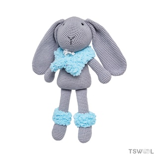 Thỏ xám tai dài 50cm len handmade