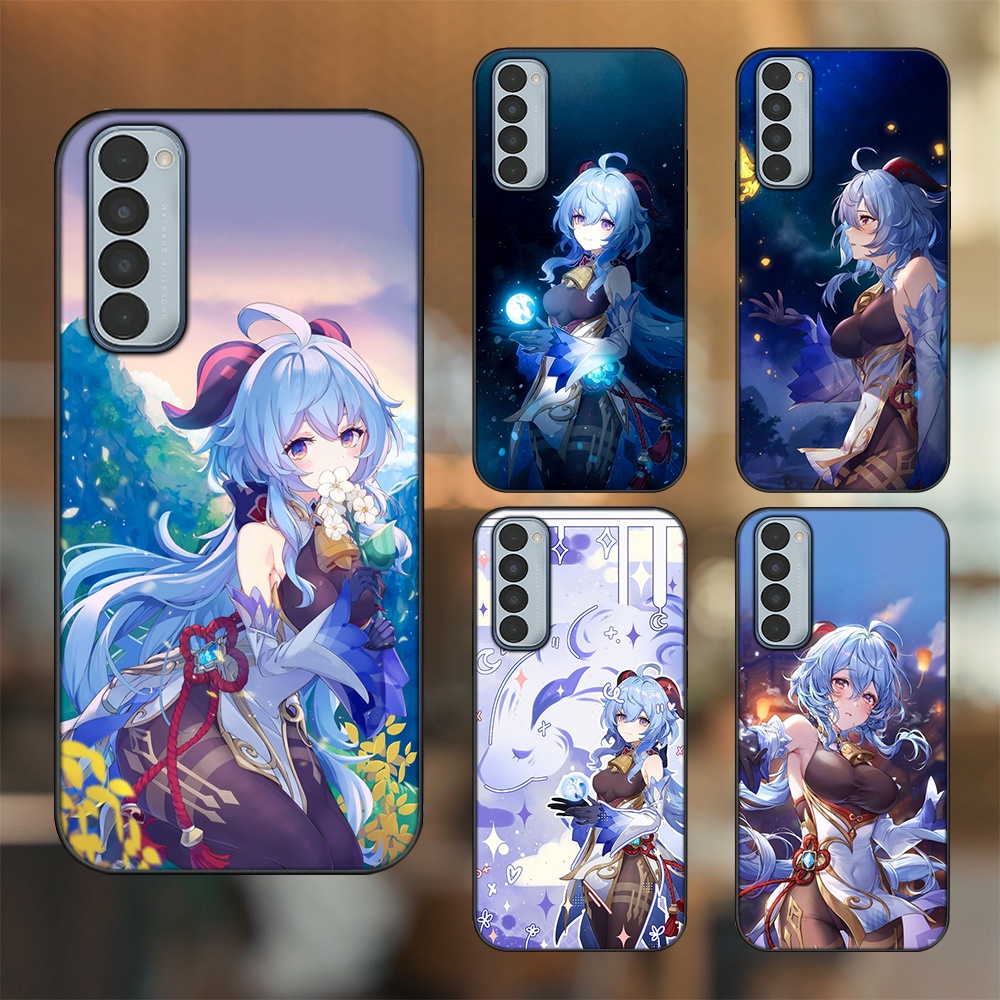 Ốp lưng Oppo Reno 4 Pro viền đen in hình Ganyu Genshin Impact