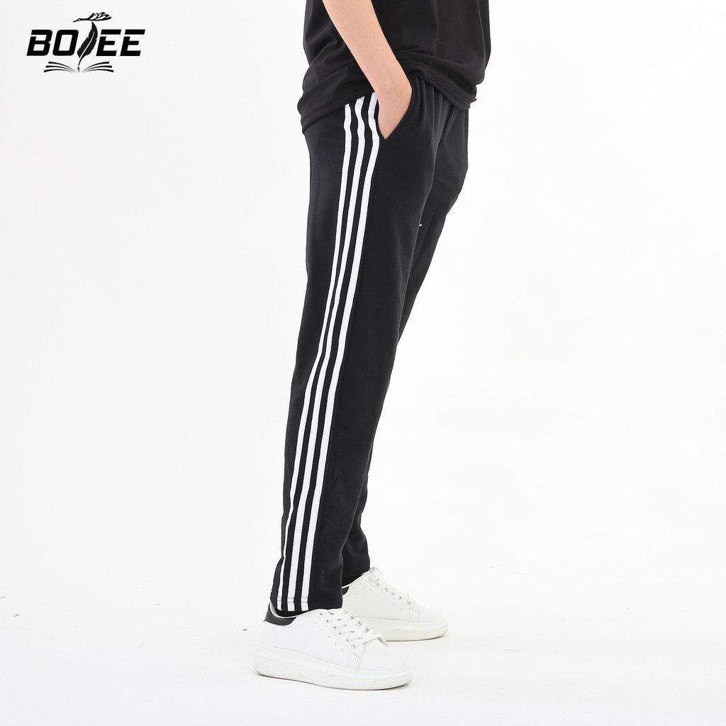 Quần dài thể thao 3 sọc BOTEE unisex nam nữ ống suông | BigBuy360 - bigbuy360.vn