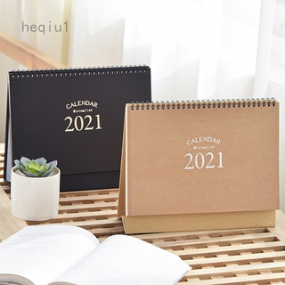 Lịch Để Bàn Huichun 2021 3 Kích Cỡ Màu Vàng Kim Phong Cách Kawaii Heqiu1