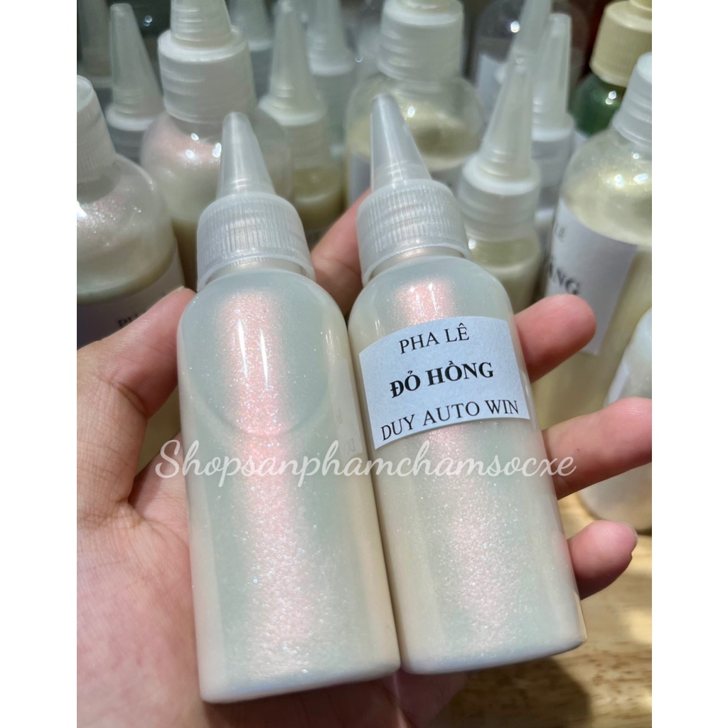 Pha lê đỏ hồng DD27 - Sơn xe máy đóng chai 50g và 100g