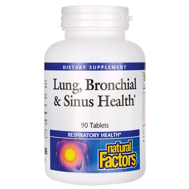 Viên uống thảo dược bổ phổi, tăng cường hô hấp Natural Factors Lung Bronchial & Sinus Health 90 viên