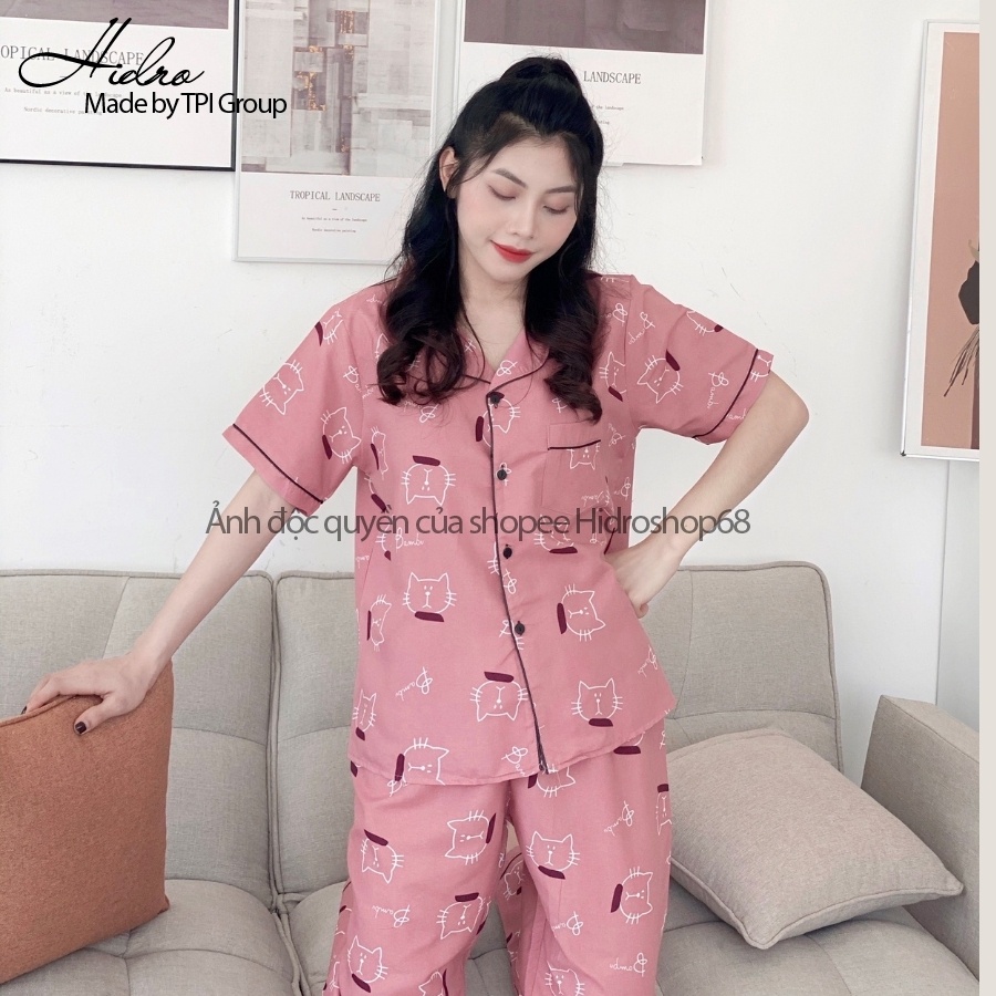 Bộ ngủ pijama tay ngắn quần dài