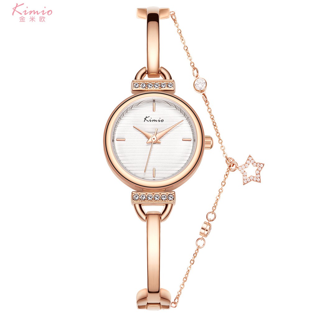 Đồng hồ nữ Kimio 6400 dây kèm lắc hàng chính hãng