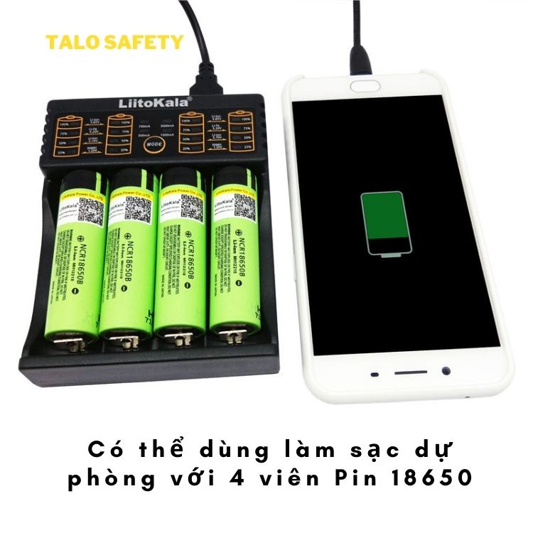 Bộ Sạc Pin chính hãng Liitokala Lii-402, sạc nhiều loại Pin 26650, 22650, 21700, 18650, 18350, 17670, NiMH/NiCd 1.2V