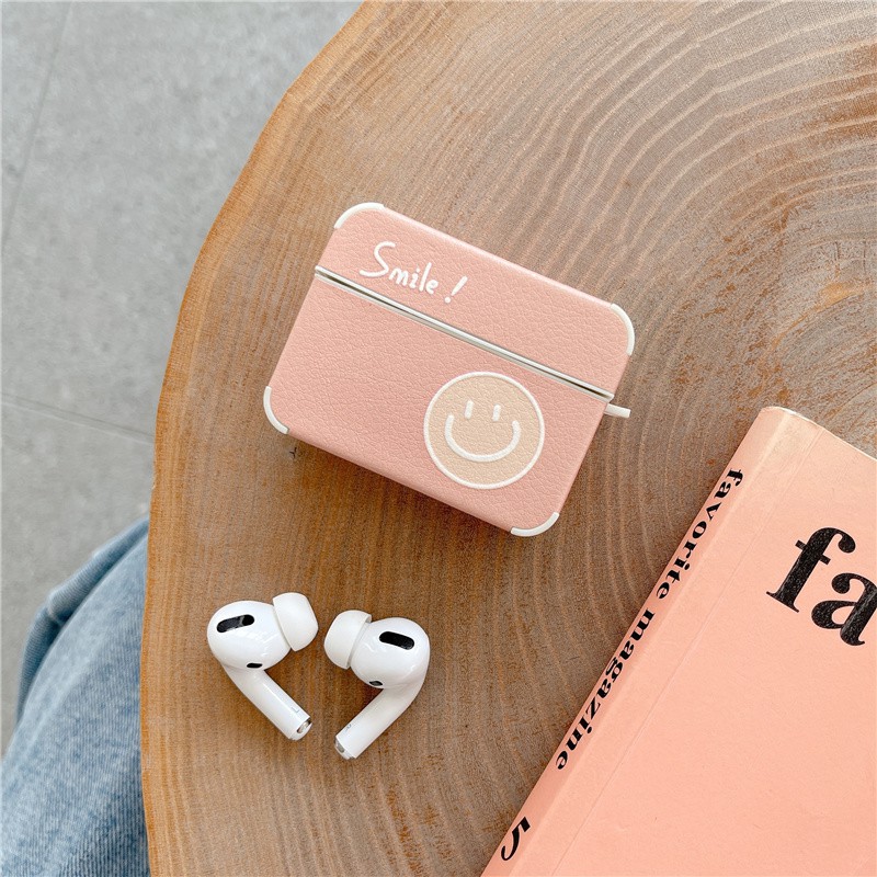 Vỏ hộp sạc tai nghe Airpods 1/2 in hình biểu tượng mặt cười MID