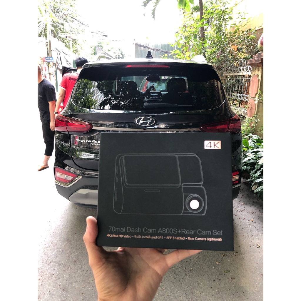 Camera hành trình Xiaomi 70mai A800S 4K ghi hình trước sau .