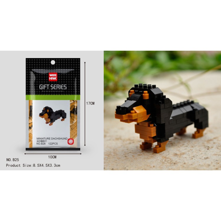 Đồ chơi lắp ráp mô hình động vật dễ thương legonano WISE HAWK B01-B26