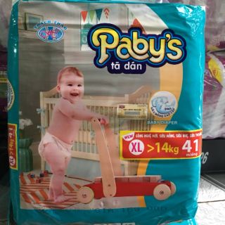 Giảm giá 2 bịch Tã Dán bỉm thạch thảo paby's Size:XL41/L43/M46/S49 tã