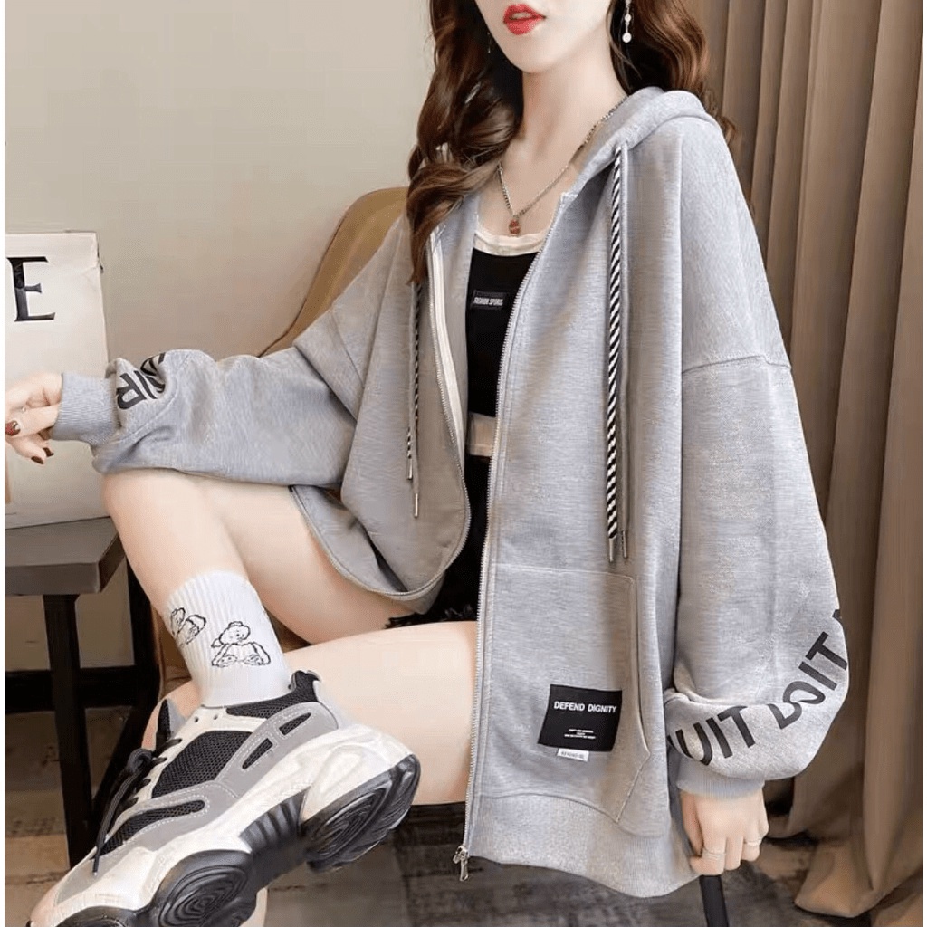 Áo khoác nỉ dây kéo form to y hình thời trang trẻ trung , hottrend dành cho các bạn nữ LANA FASHION