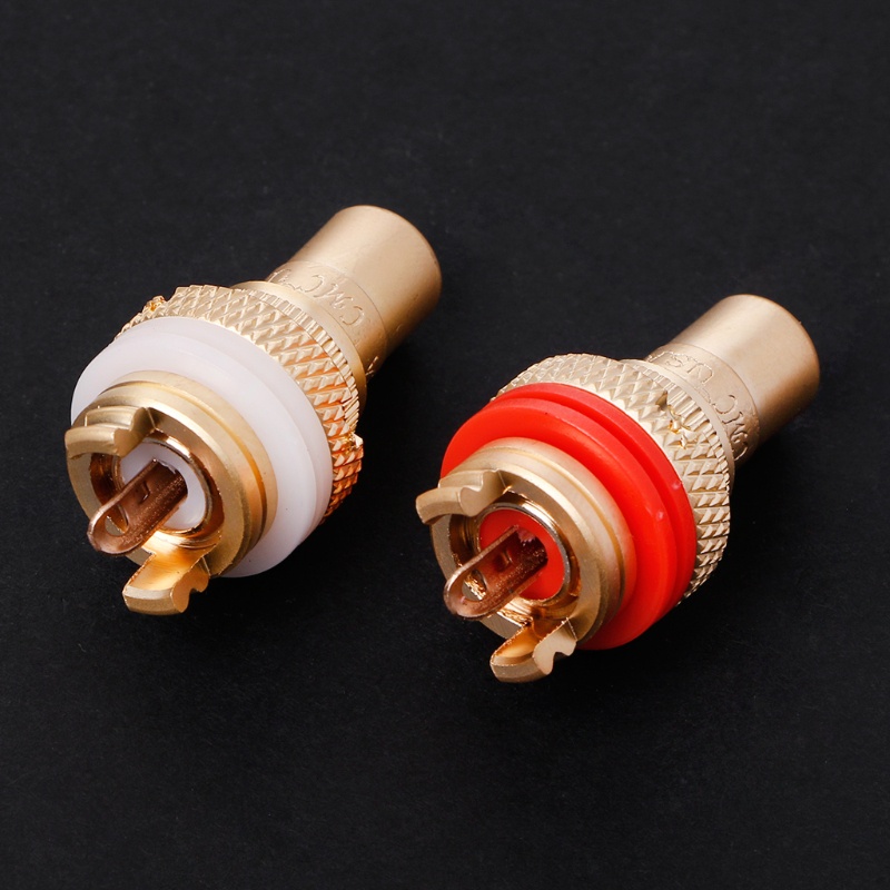 Bộ 8 Đầu Nối RCA Chất Lượng Cao Màu Đỏ + Trắng