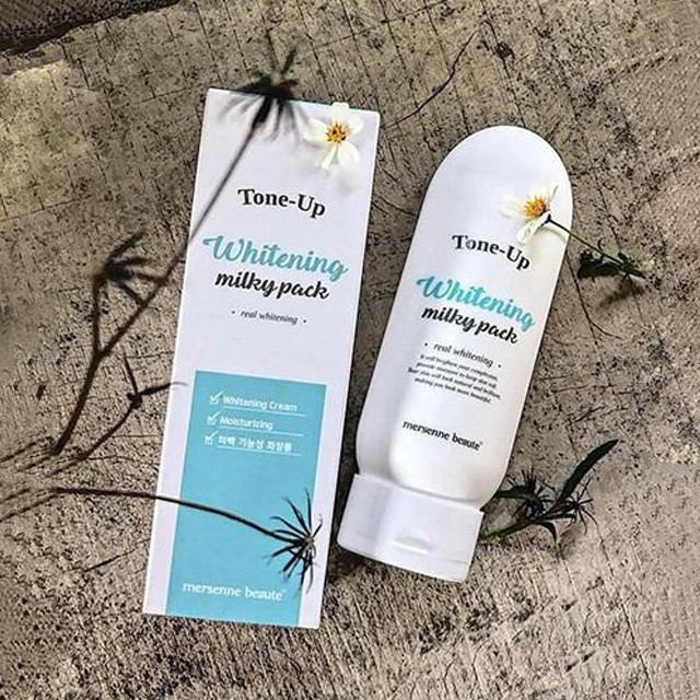 Kem tắm trắng da mặt và toàn thân Mersenne Beaute Tone Up Whitening Milky Pack 200ml - HAFA BEAUTY