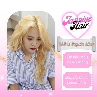 Thuốc nhuộm tóc màu BẠCH KIM cực hot , tặng kèm oxy trợ dưỡng bao tay nhuộm tóc | Jasmine Hair