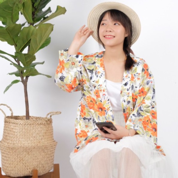 Áo Cardigan chống nắng dáng Kimono