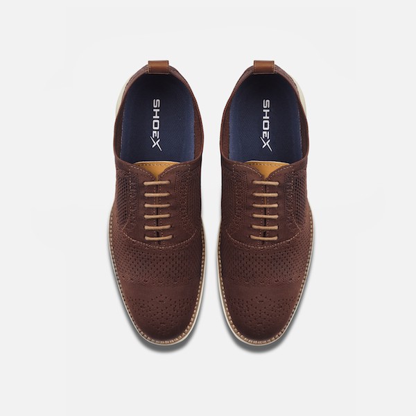 Giày cà phê Sneaker - ShoeX  COFFEE CAPTOE OXFORD - Nâu. SIZE 41