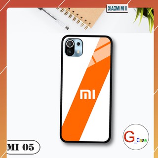 Ốp lưng Xiaomi Mi 11 - lưng kính in logo hãng điện thoại